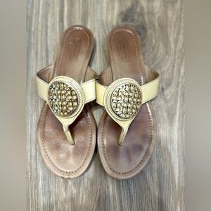 Coach Sena Medallion Sandals Women's Size 6 B EUC